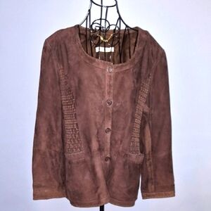 Marina Rinaldi Chocolate Brown Button  Jacket